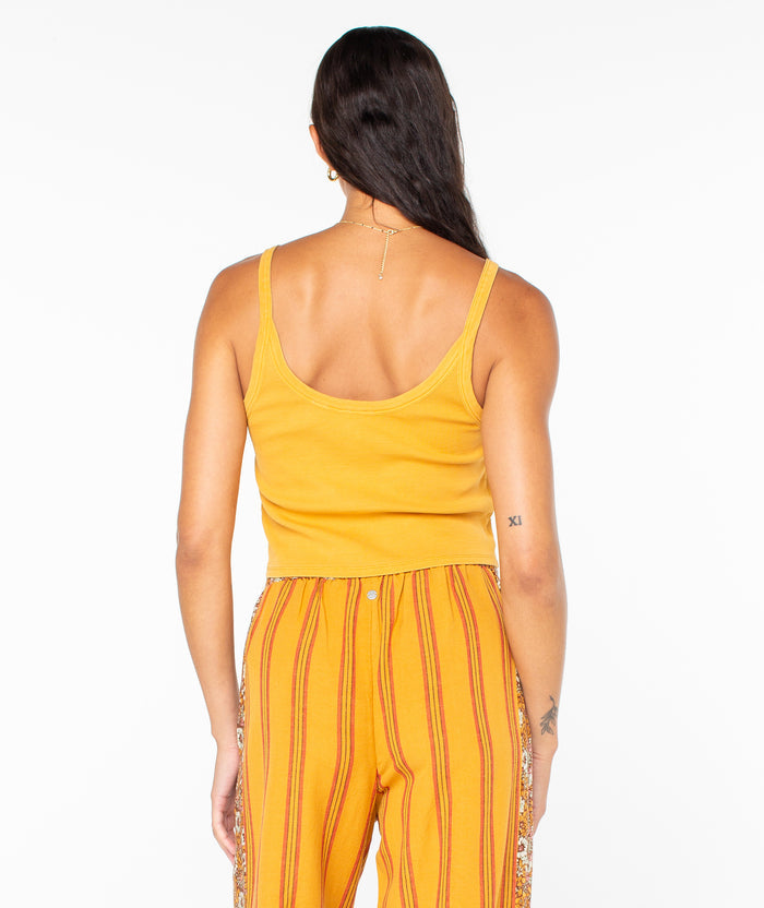 Wanderlust Tank - Honey Yellow Solid - Roxy