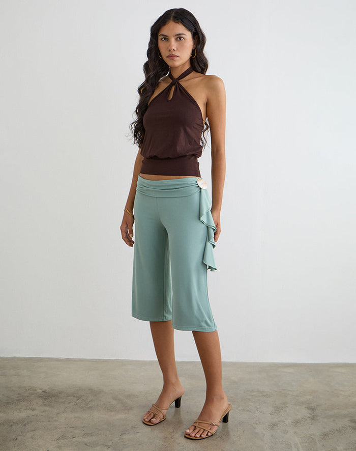 Image of Wasana Capri Trouser in Aqua Grey