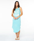 Wave Cuts Wildflower Midi Dress - Tibetan Stone Wave Cuts - Roxy