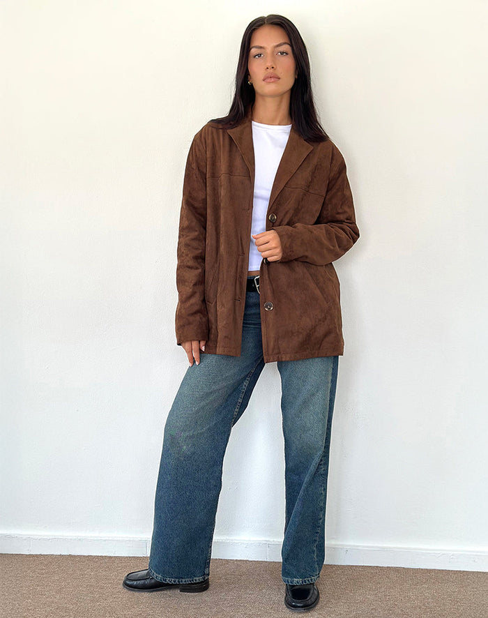 Image of Wita Jacket in Suede Brown