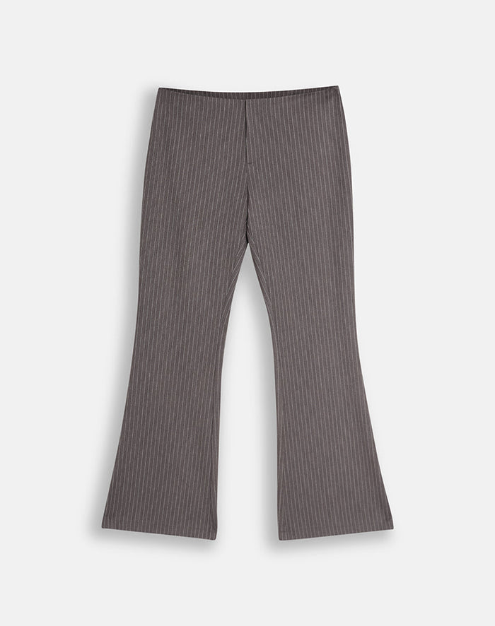 Image of Yaswa Trouser in Tailoring Pinstripe Grey and Brown