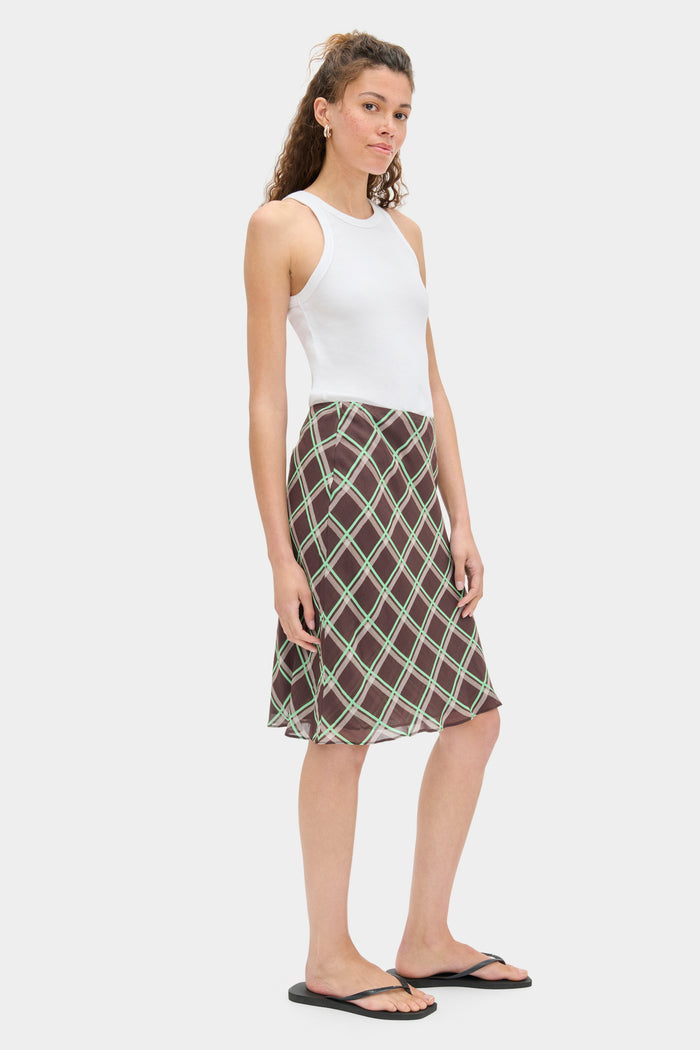 Yvonne Knee Length Semi Sheer Skirt