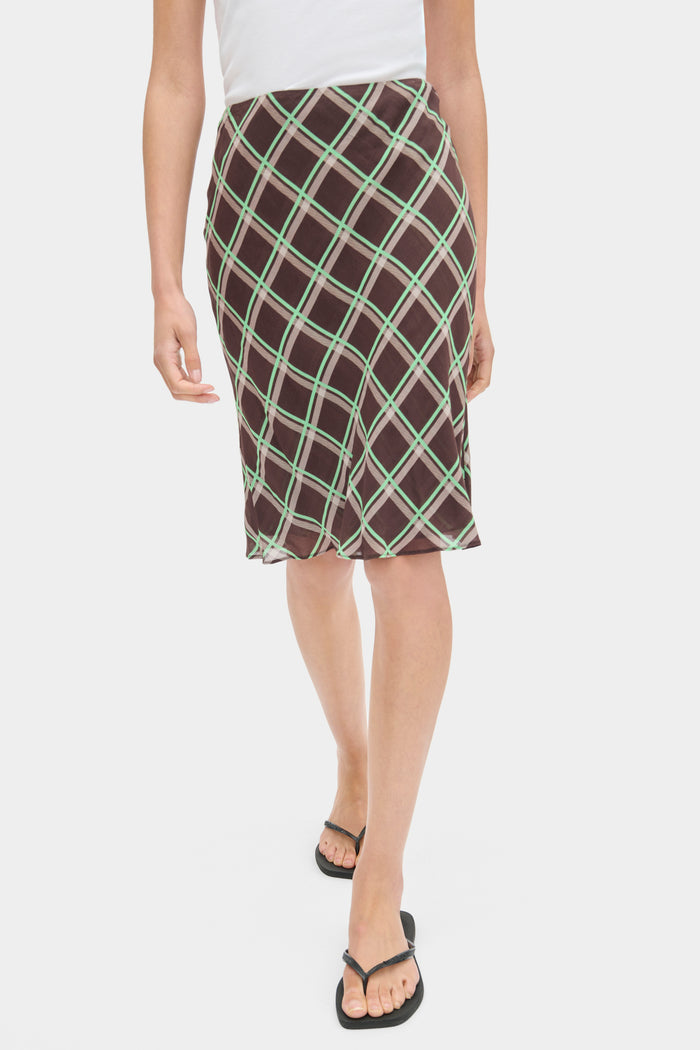 Yvonne Knee Length Semi Sheer Skirt