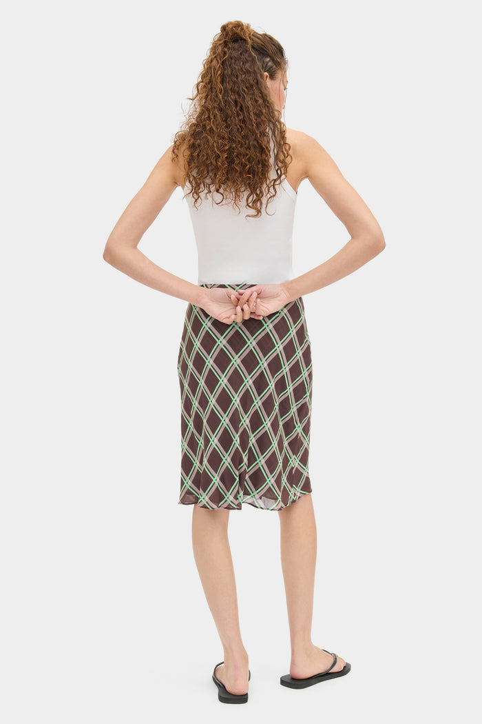 Yvonne Knee Length Semi Sheer Skirt
